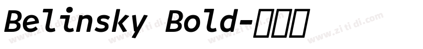 Belinsky Bold字体转换